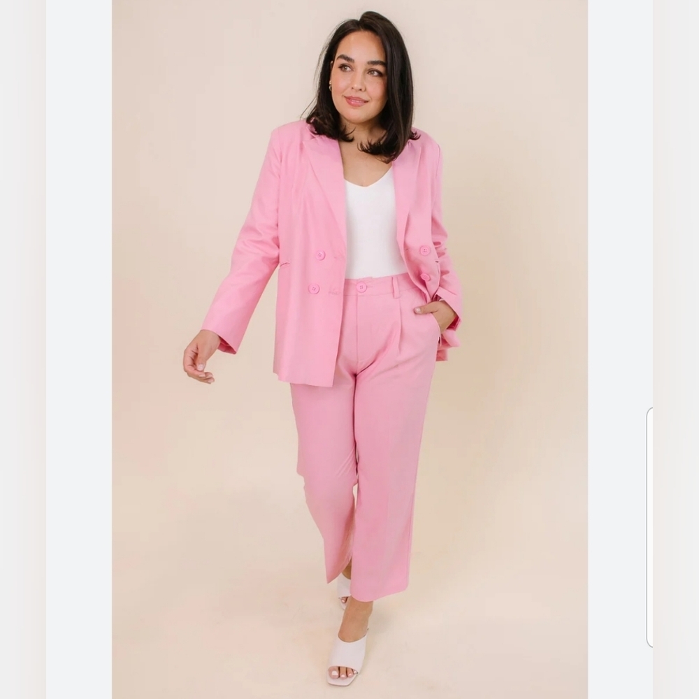 NWT Ivy City Co. POWER SUIT  Blazers/Pants Women's Color Light Pink Size Small